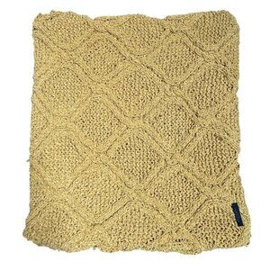Magaschoni Home Knit Pillow Cover | Tan Textured 20"x20" | No Insert Included